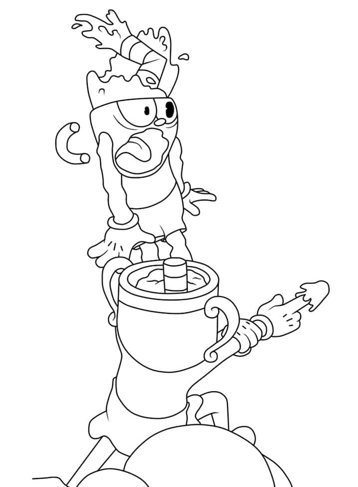 Cuphead Fun coloring page