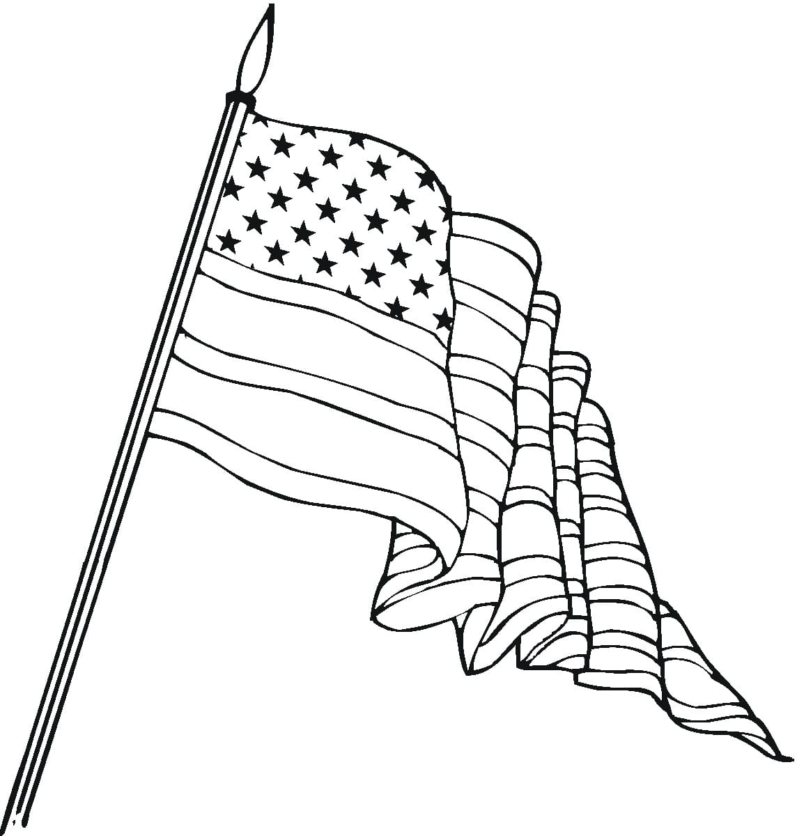 Flag Of The United States Coloring Page Download Print Or Color