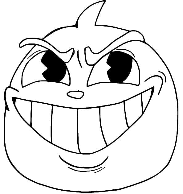 Goopy Le Grande in Cuphead coloring page