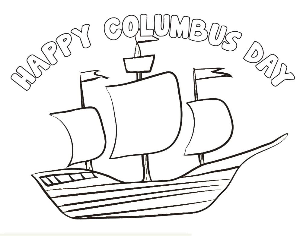 Columbus Day Coloring Page