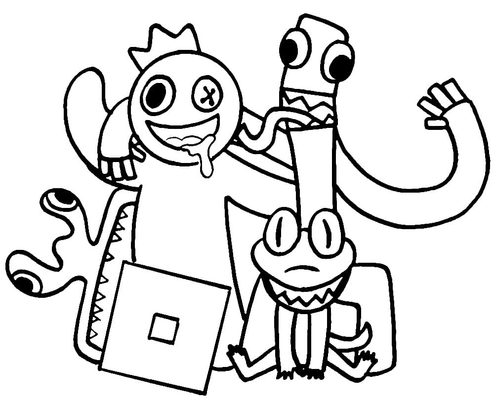 Rainbow Friends coloring pages - ColoringLib