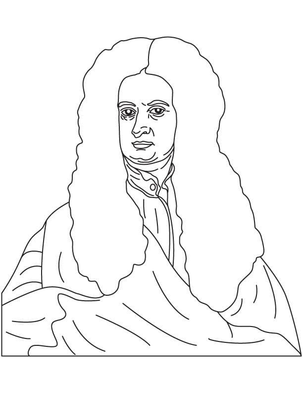 Isaac Newton coloring page - Download, Print or Color Online for Free