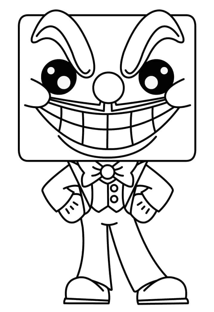 King Dice from Cuphead coloring page