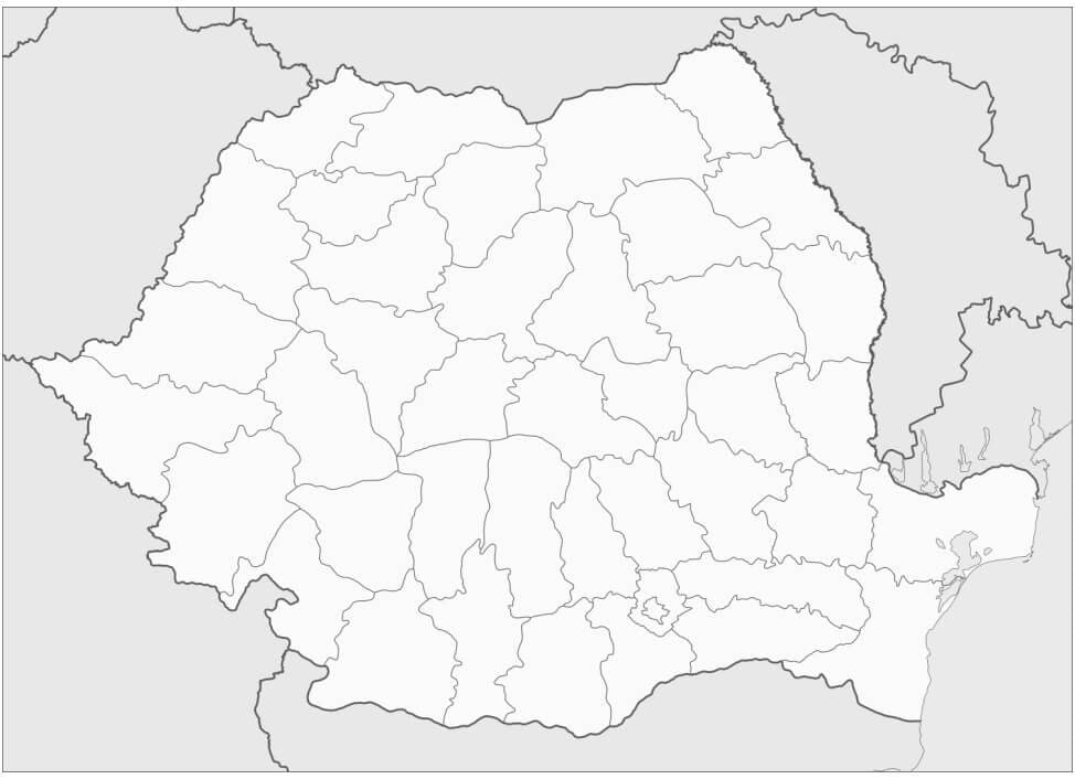 Map of Romania coloring page