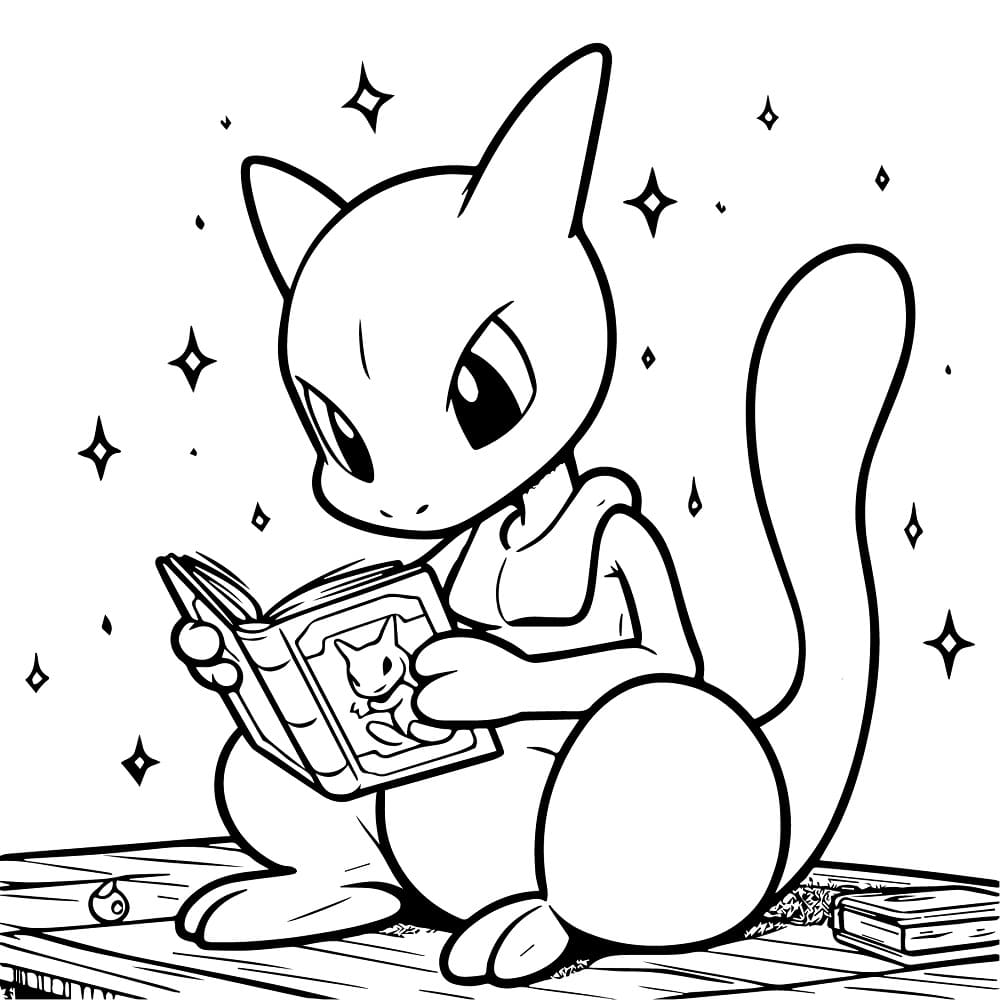 Mewtwo Reading Book