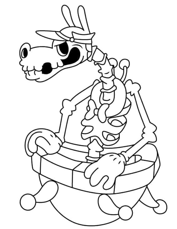 Phear Lap from Cuphead coloring page