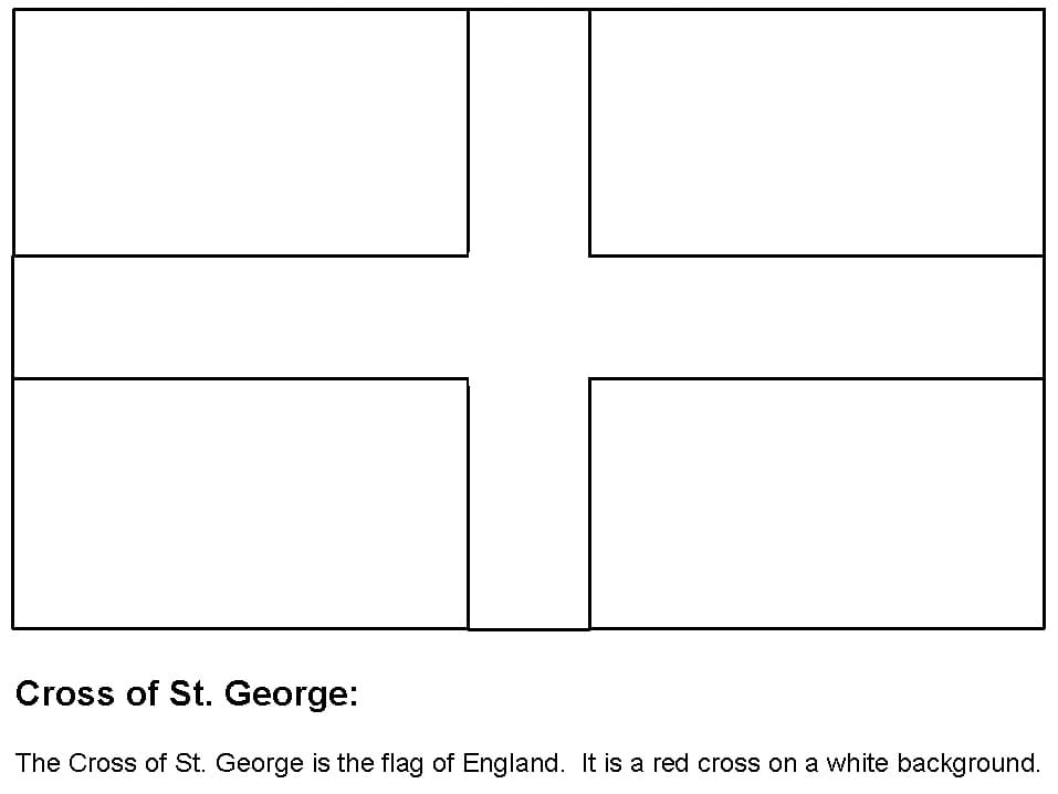 Printable Flag of England coloring page - Download, Print or Color ...