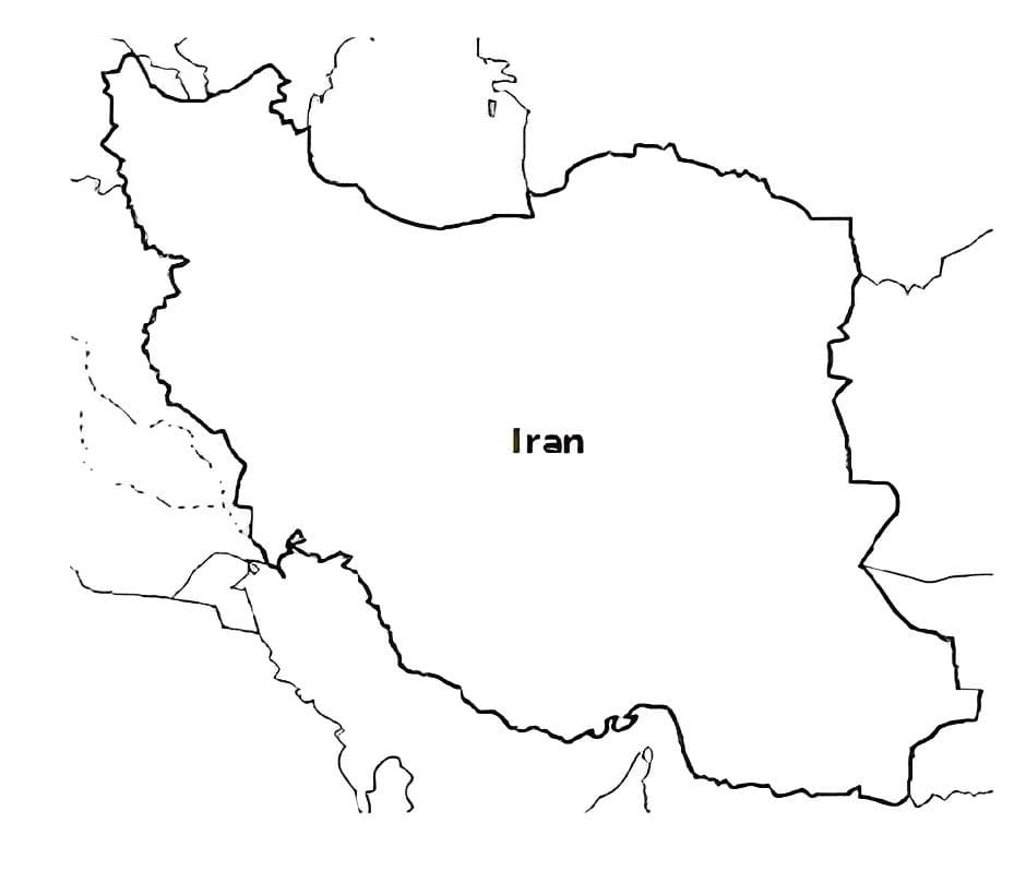 Printable Map of Iran coloring page - Download, Print or Color Online ...
