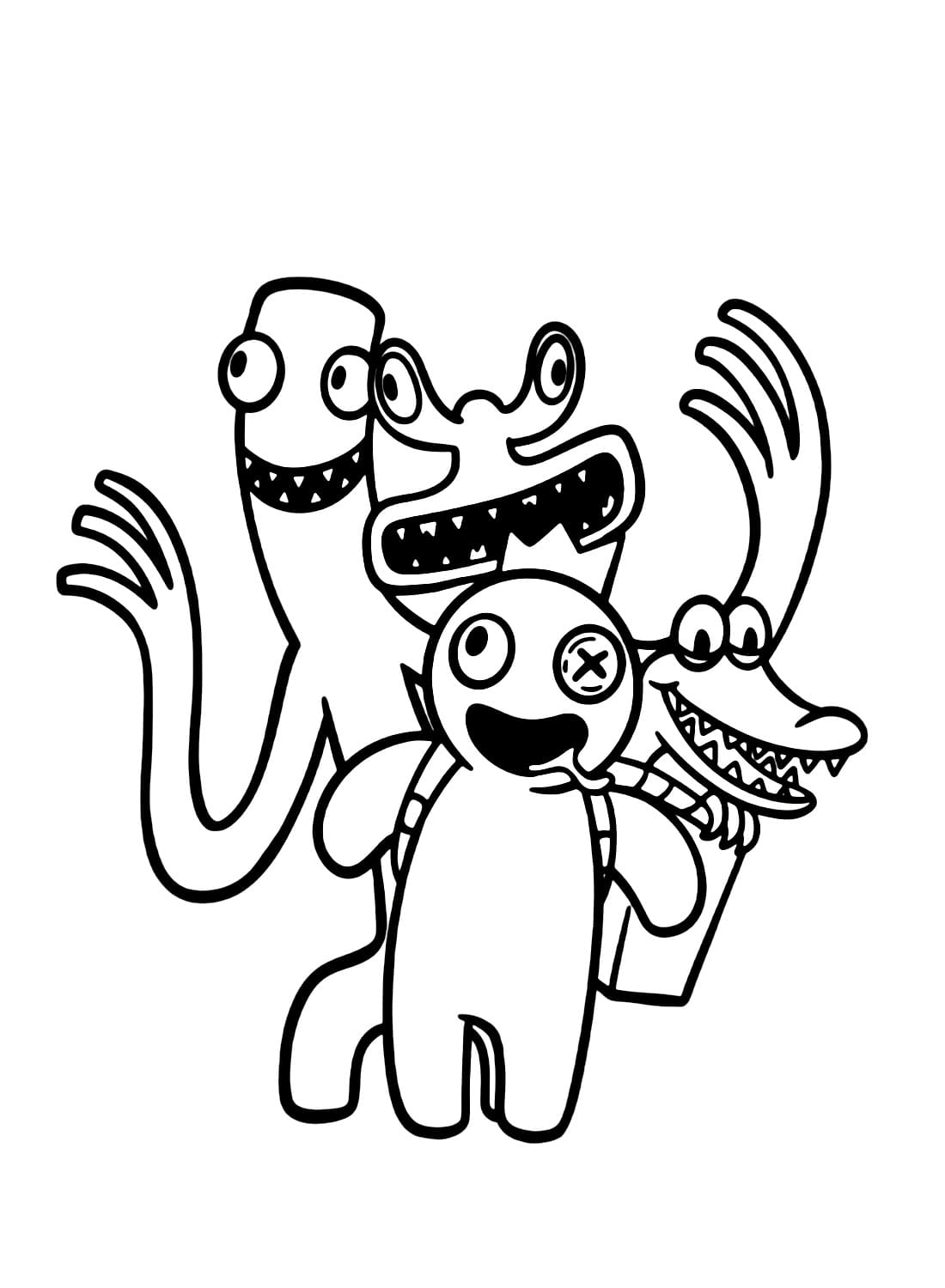 Rainbow Friends Characters coloring page - Download, Print or Color ...