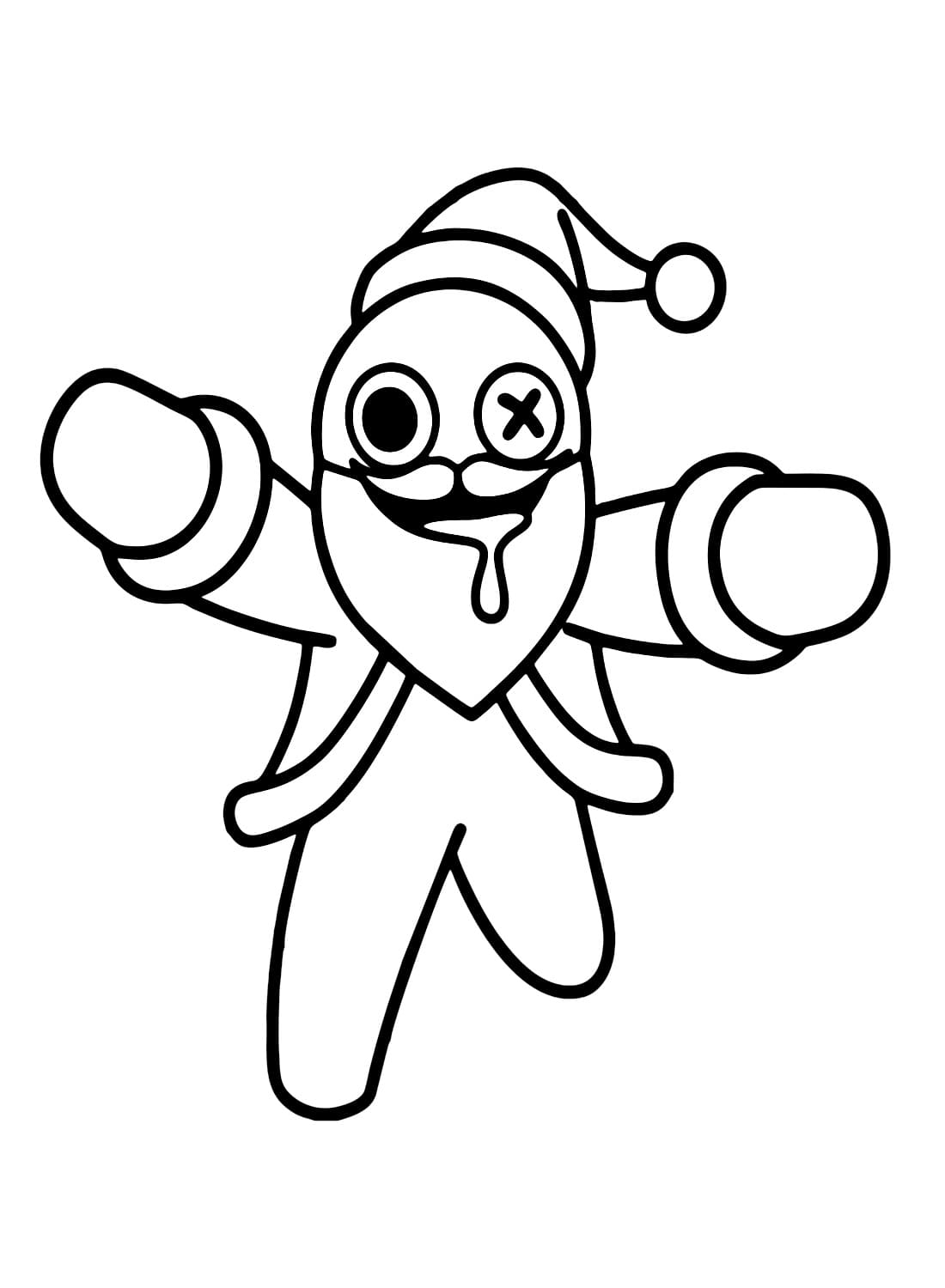 santa coloring pages simple