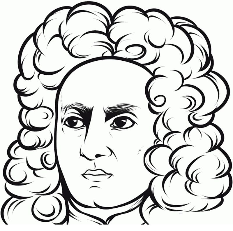 Sir Isaac Newton coloring page - Download, Print or Color Online for Free