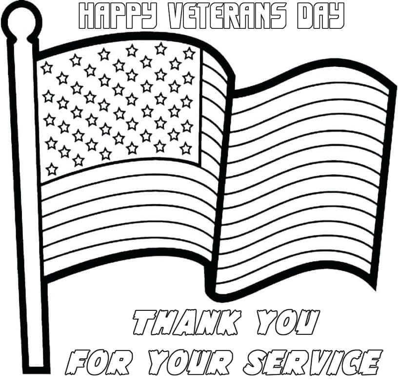 Thank You For Your Service Coloring Page Download Print Or Color