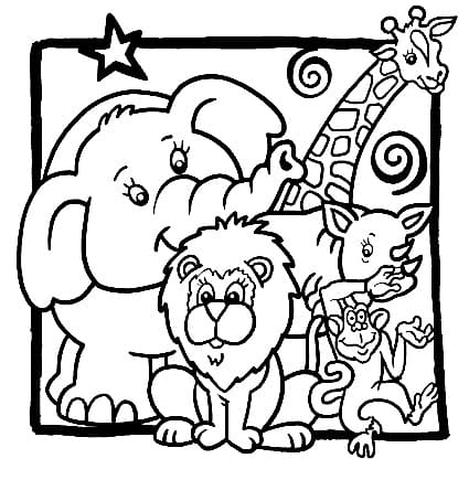 preschool jungle coloring pages