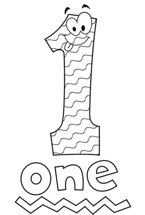 Free Number 1 Image coloring page - Download, Print or Color Online for ...