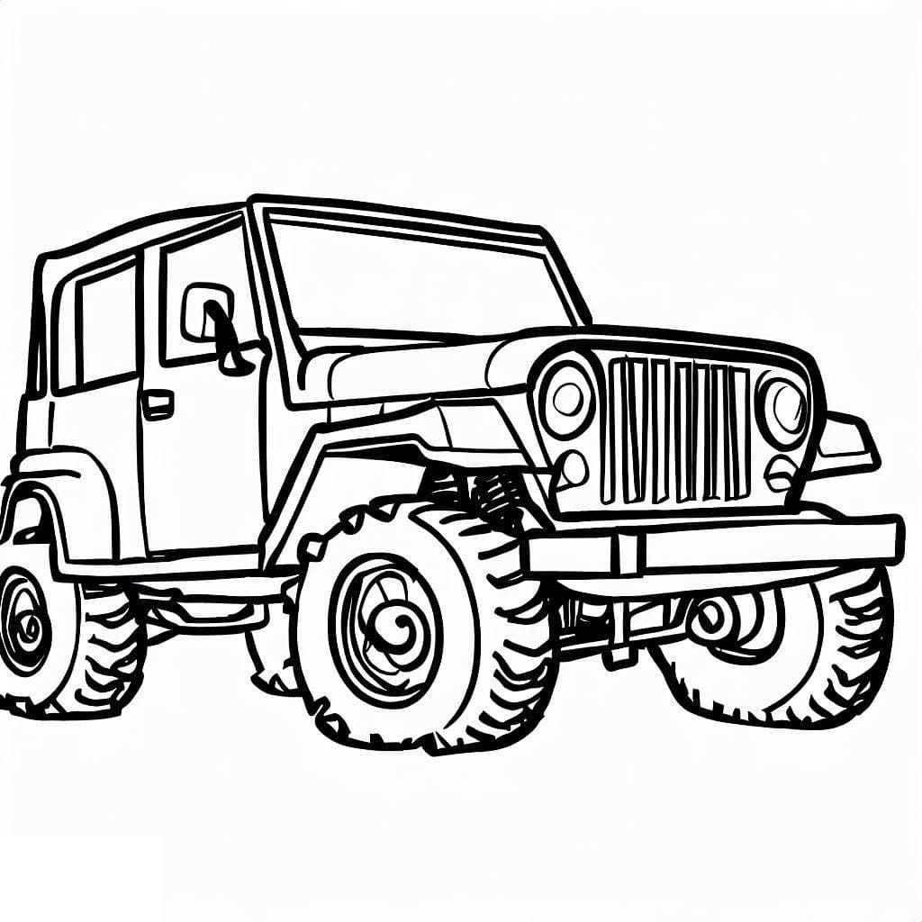 A Jeep Car coloring page - Download, Print or Color Online for Free