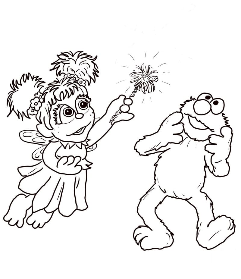 Abby Cadabby and Elmo coloring page - Download, Print or Color Online ...