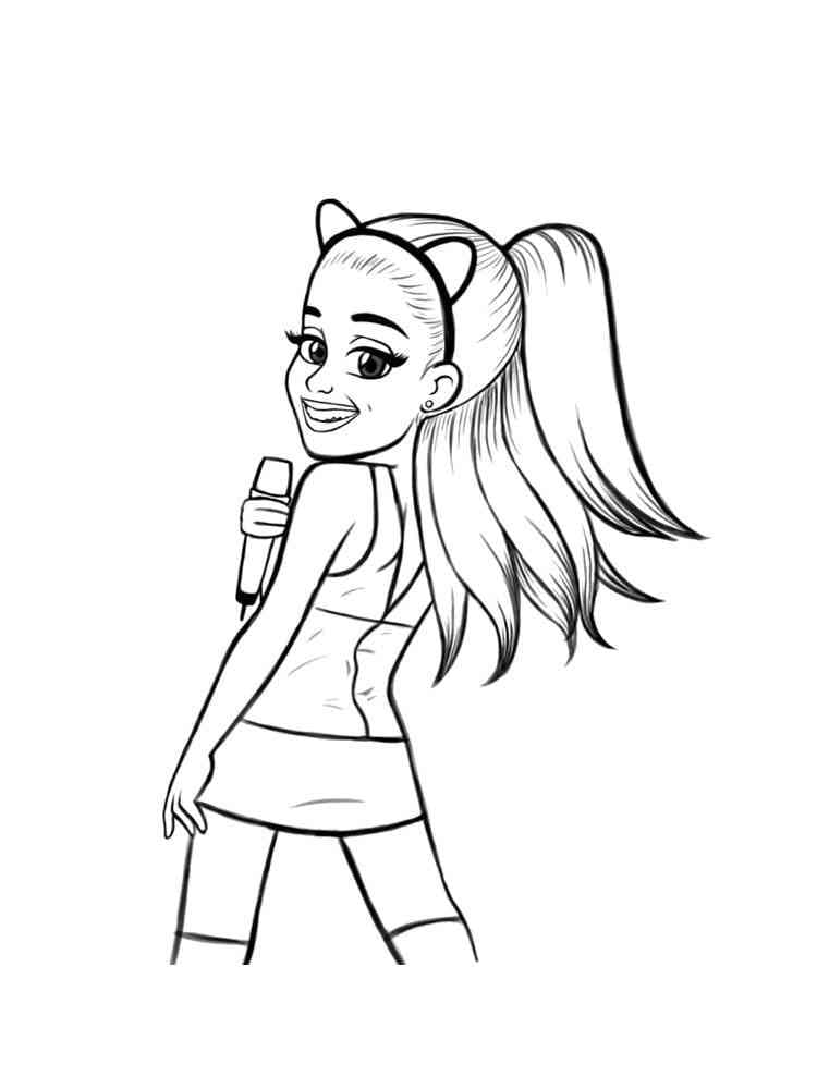 Ariana Grande coloring pages - ColoringLib
