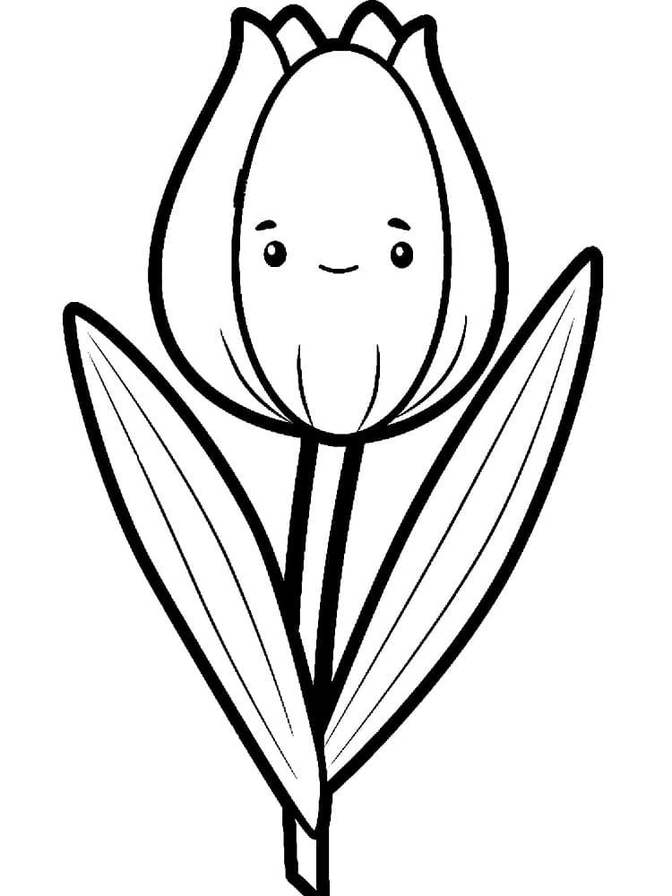 Adorable Tulip coloring page