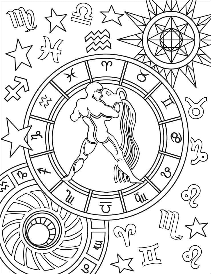 Aquarius – Sheet 17 coloring page