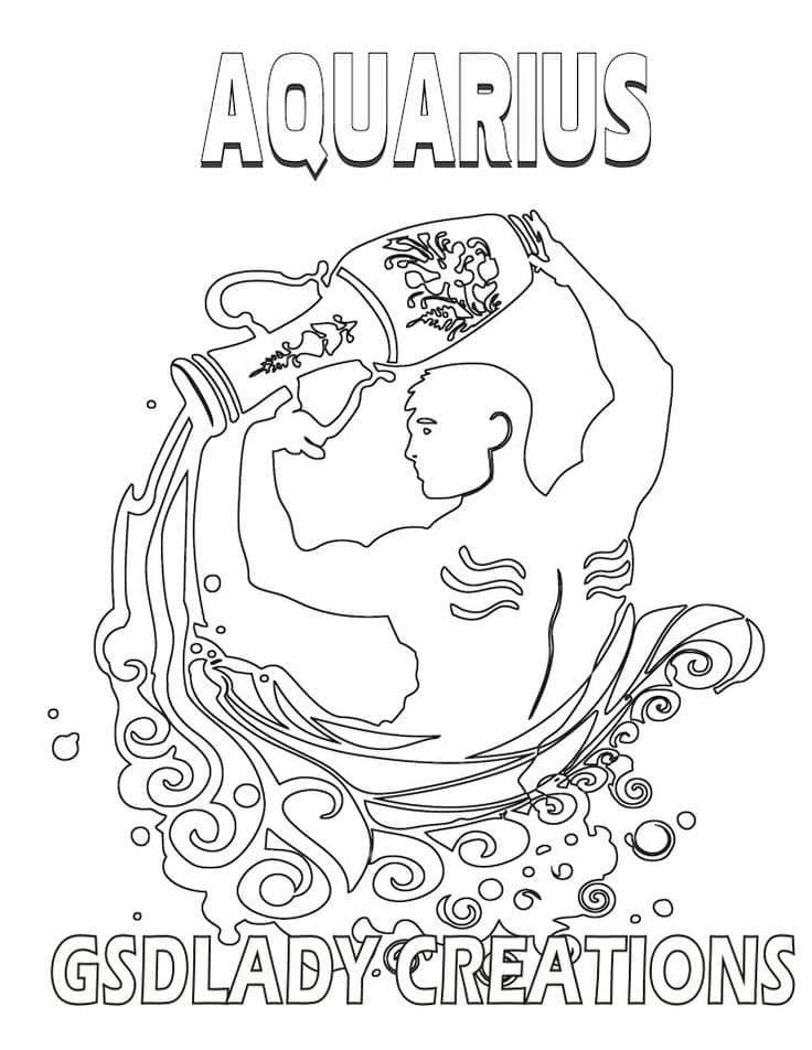 Aquarius – Sheet 4 coloring page