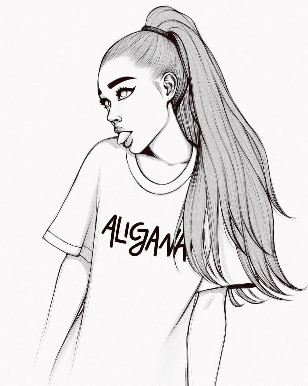 Ariana Grande Free coloring page - Download, Print or Color Online for Free