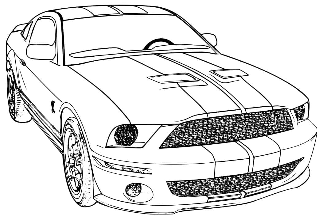 Awesome Mustang coloring page