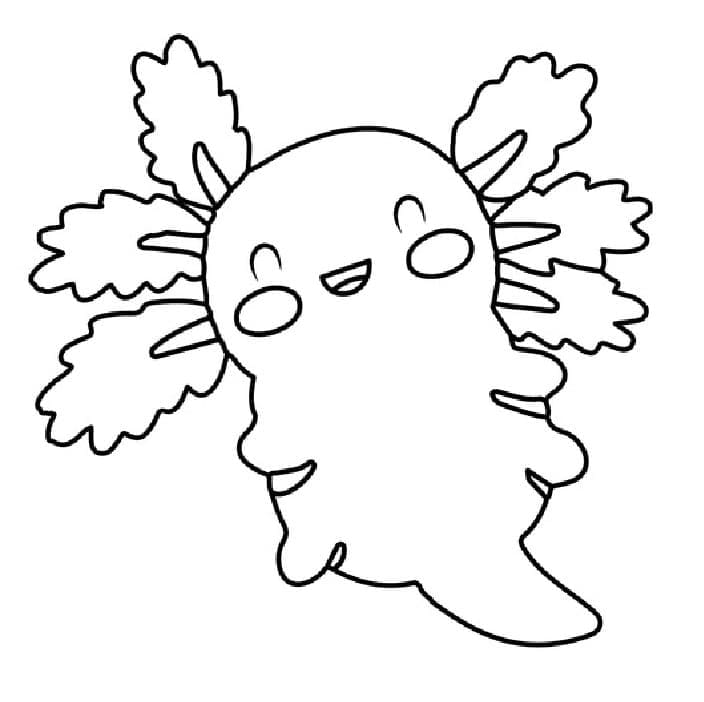 Axolotl is Smiling coloring page