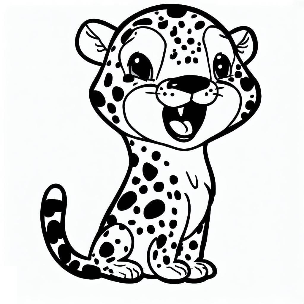 Baby Cheetah coloring page - Download, Print or Color Online for Free