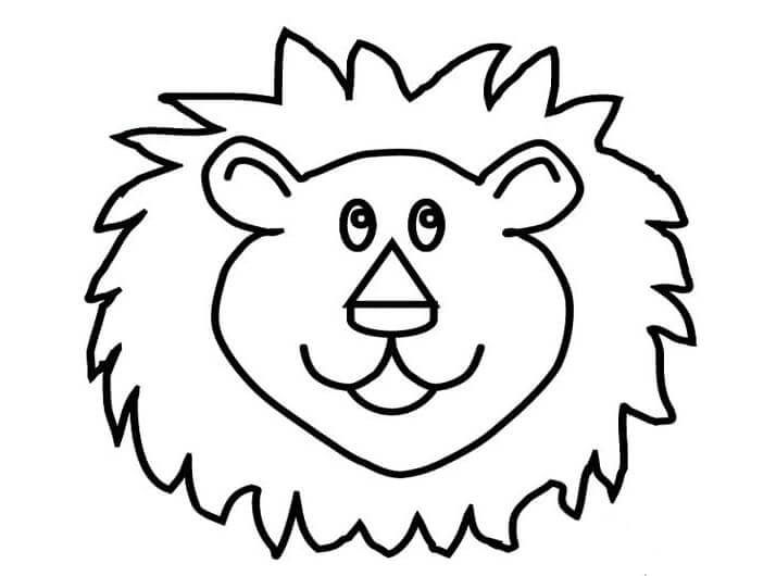 Lion Face coloring pages - ColoringLib