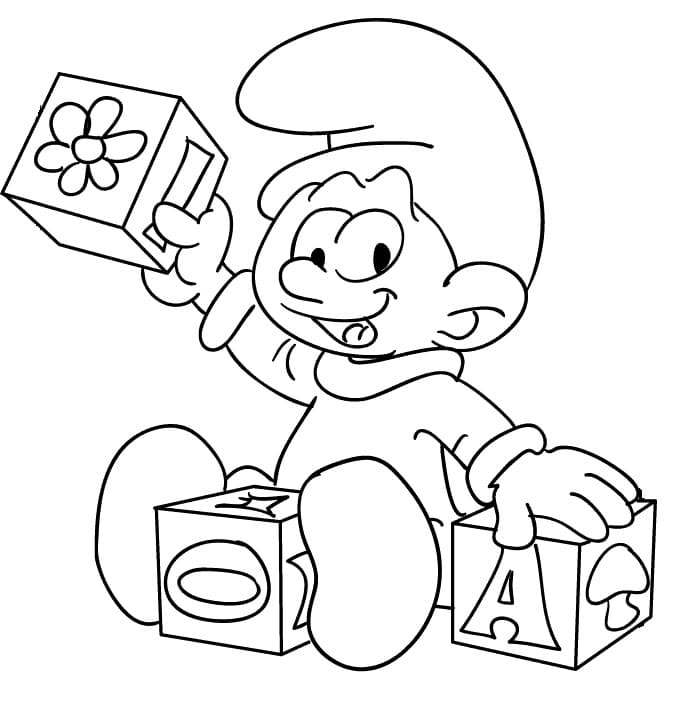 Baby Smurf coloring page