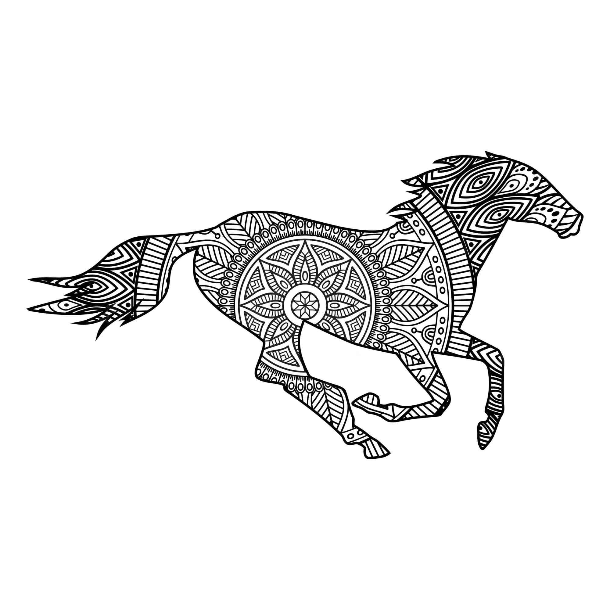 Basic Horse Running Mandala