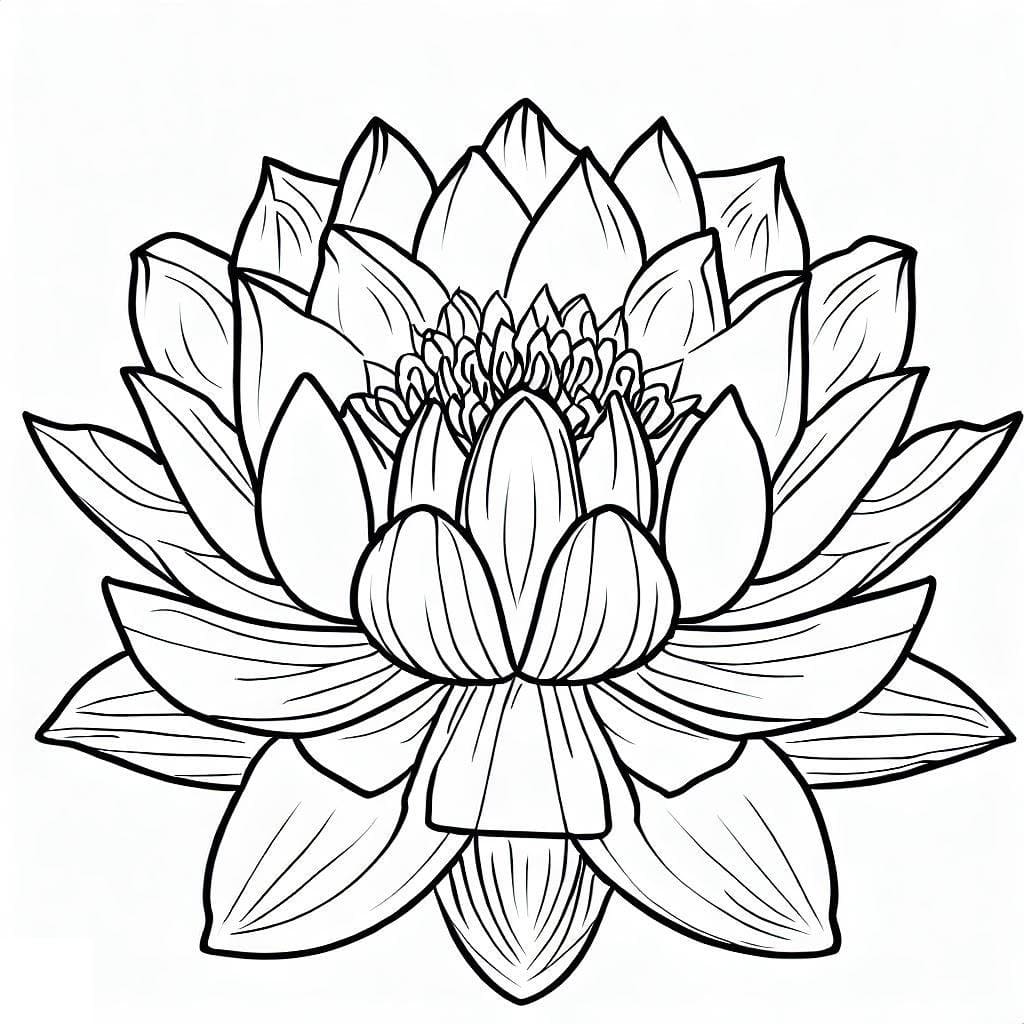 Lotus coloring pages - ColoringLib
