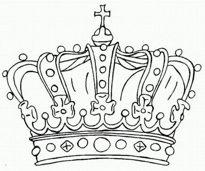 Beautiful Queen Crown coloring page