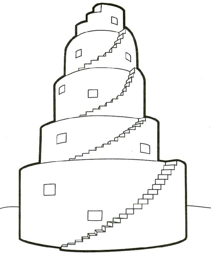 Bible Story Tower of Babel coloring page