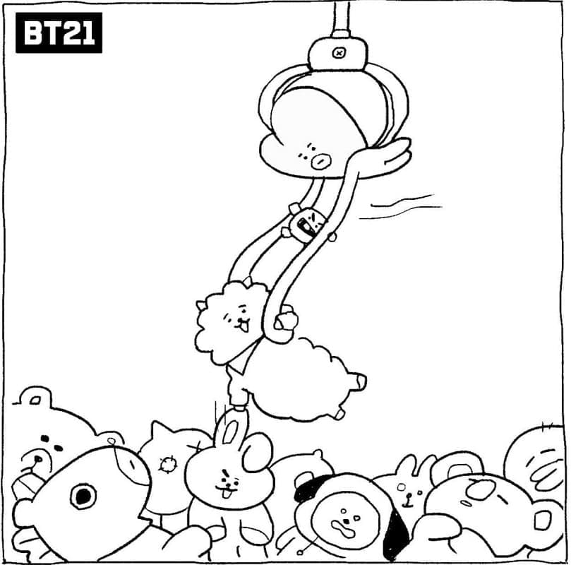 BT21 For Kids coloring page