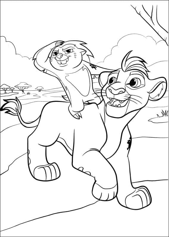 Bunga and Kion from The Lion Guard