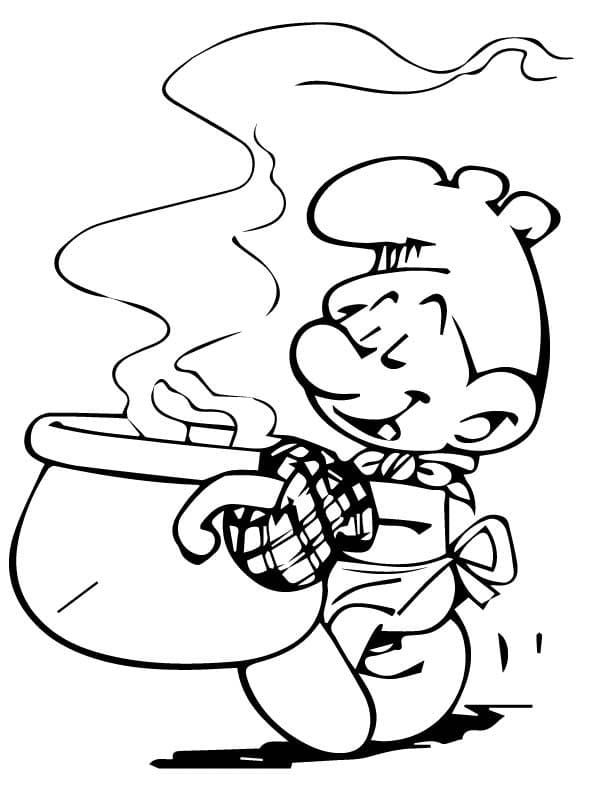 Chef Smurf from The Smurfs coloring page