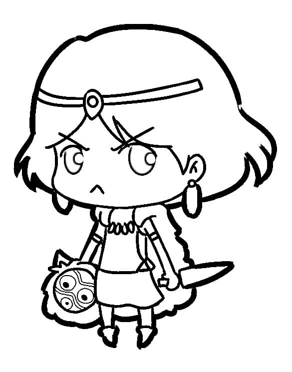 Chibi Angry Princess Mononoke