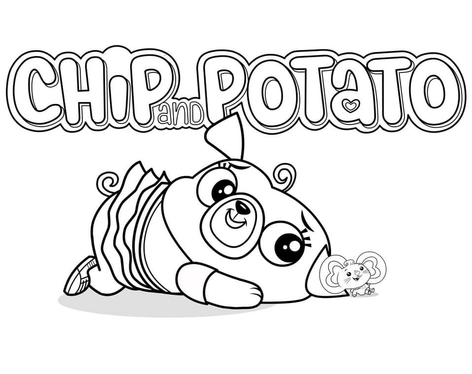 Chip and Potato Printable coloring page