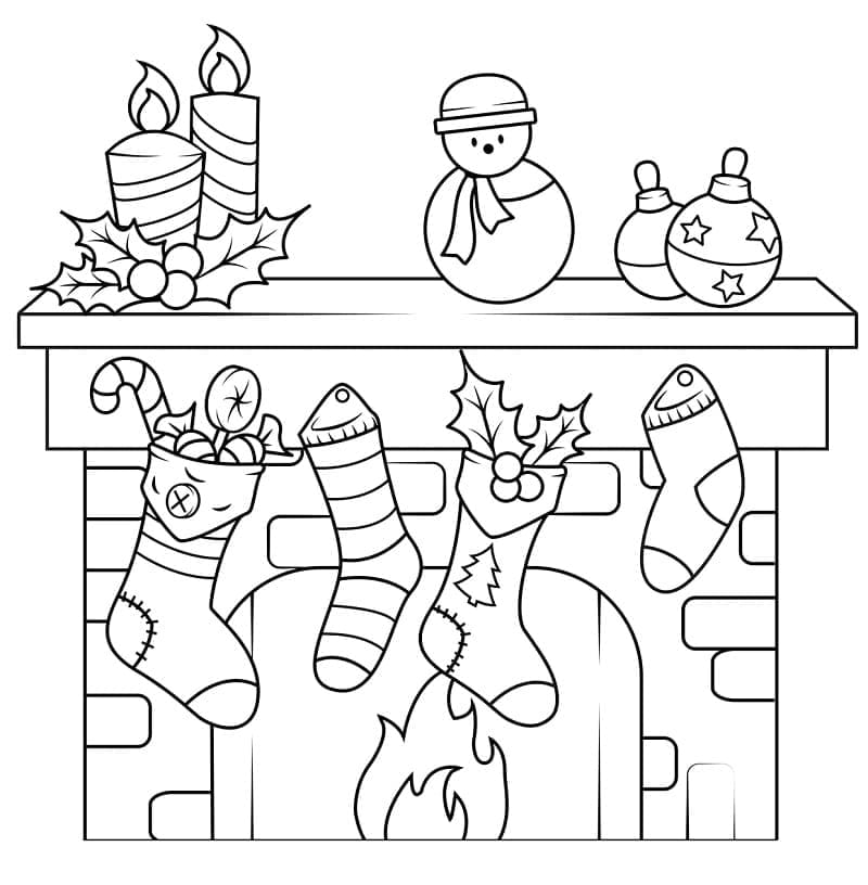 Fireplace coloring pages - ColoringLib