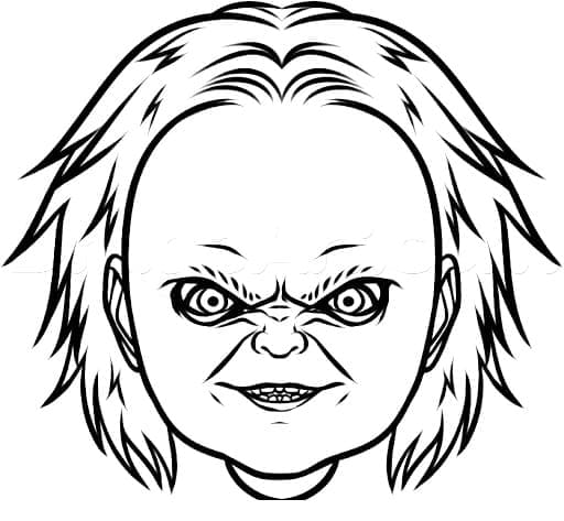 Chucky Face coloring page