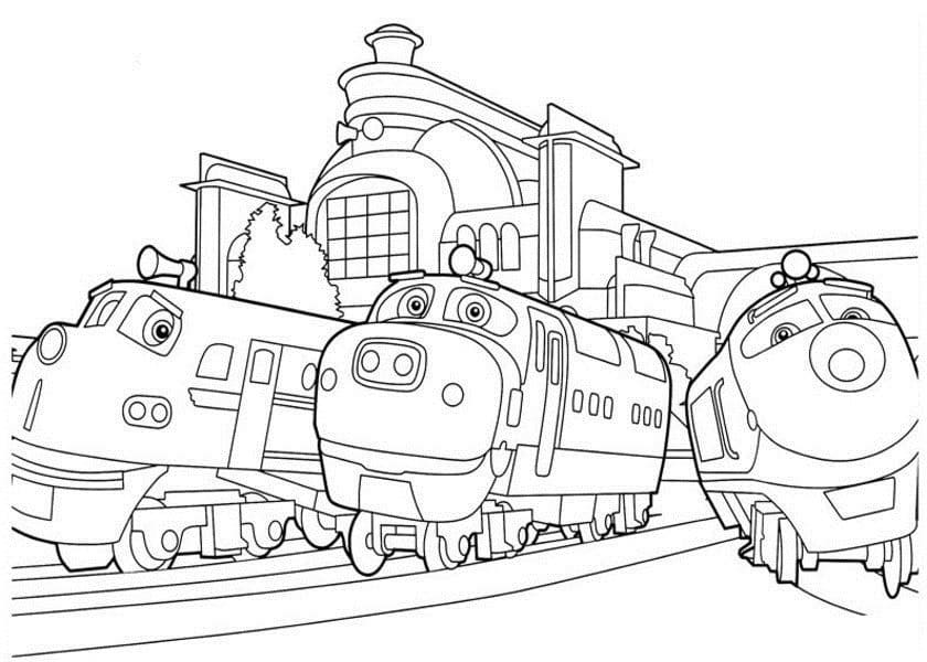 Chuggington Characters coloring page