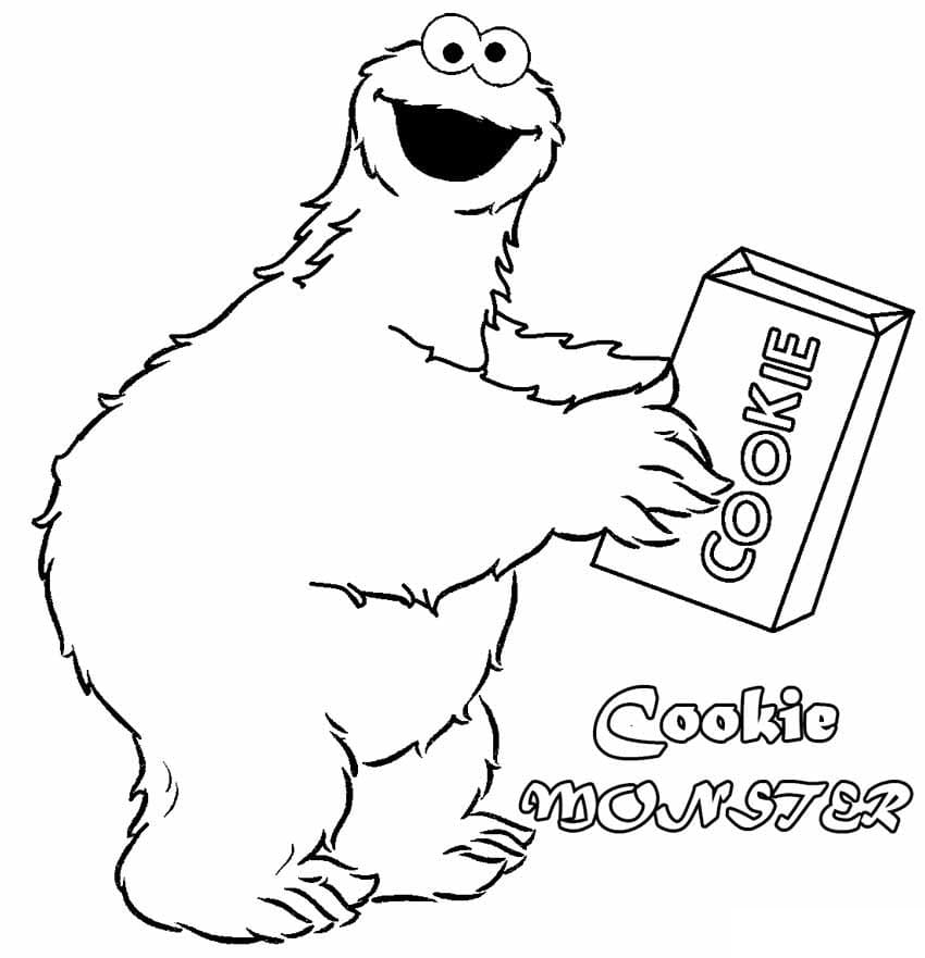 Cookie Monster Printable coloring page