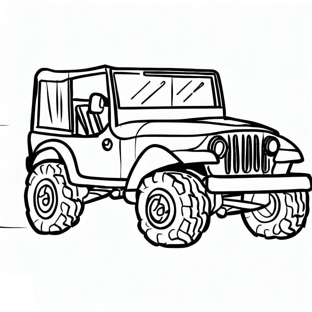 Jeep Coloring Pages For Kids Outline Sketch Drawing Vector, Wing Drawing,  Ring Drawing, Kid Drawing PNG and Vector with Transparent Background for  Free Download