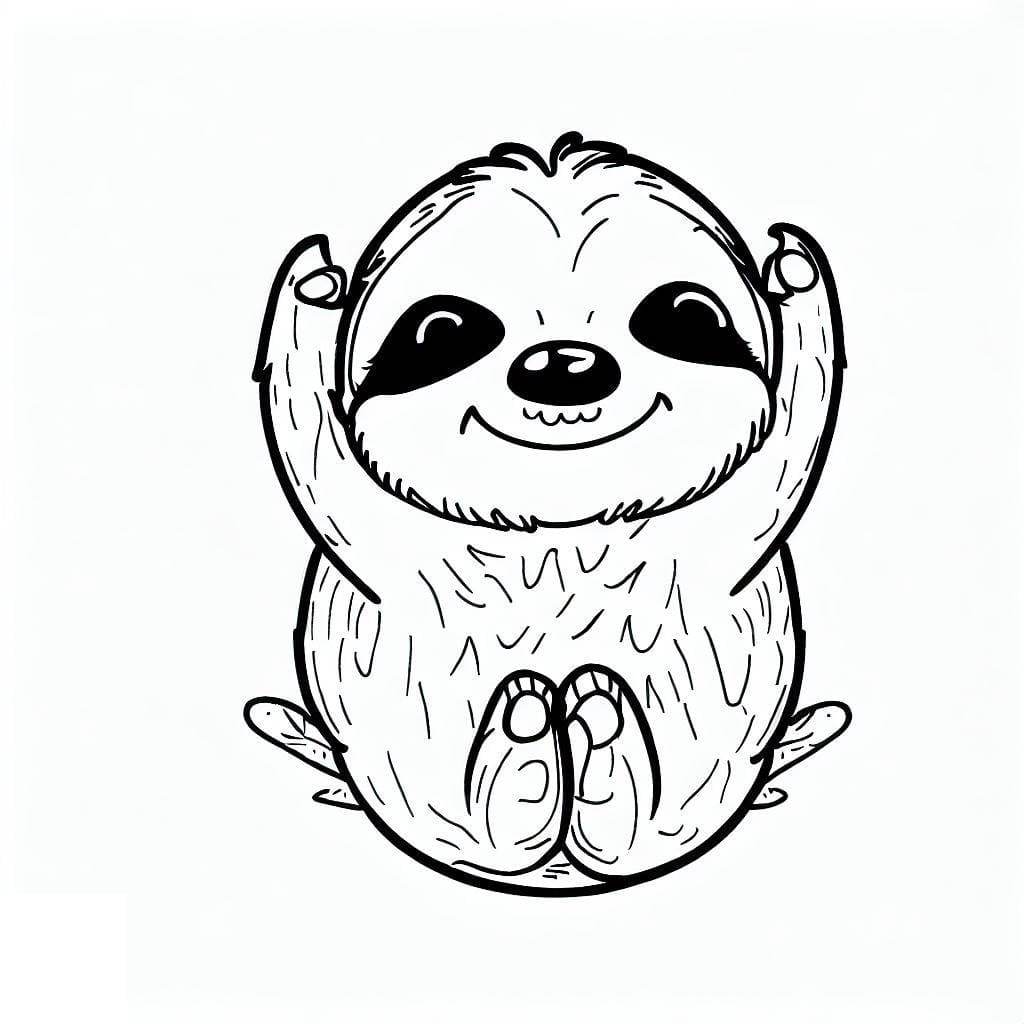Cute Baby Sloth coloring page - Download, Print or Color Online for Free