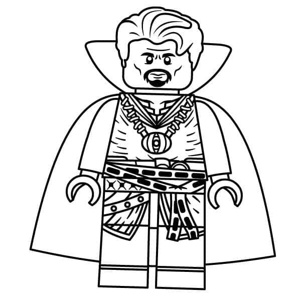 Cute Lego Doctor Strange coloring page