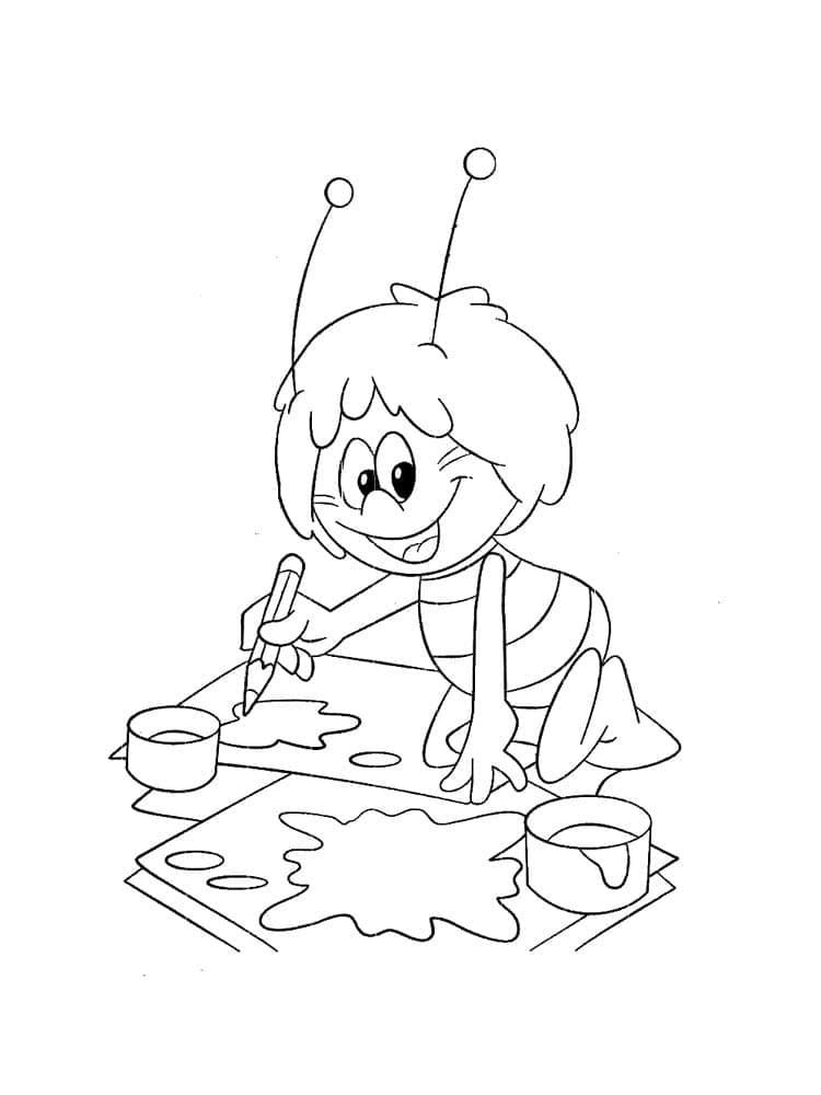 Drawing of Maya the Bee coloring page