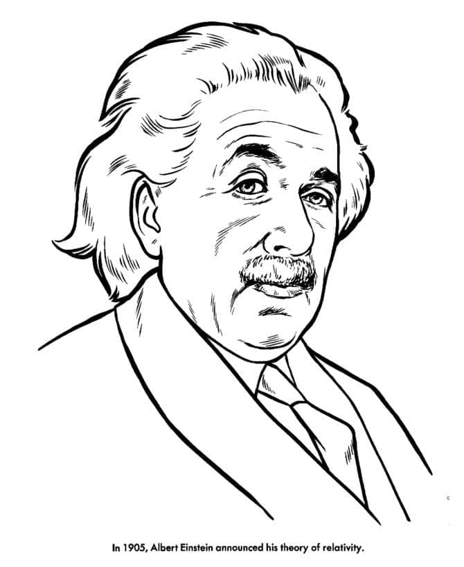 Einstein coloring page