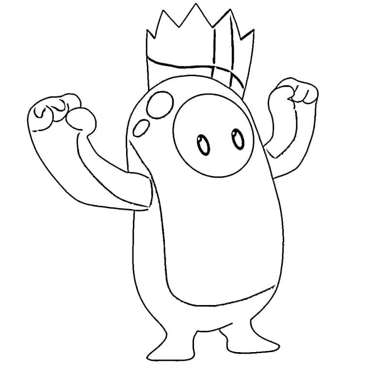 Fall Guys Costume coloring page