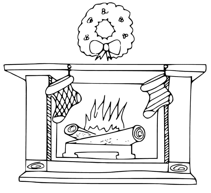 Fireplace Printable coloring page - Download, Print or Color Online for ...